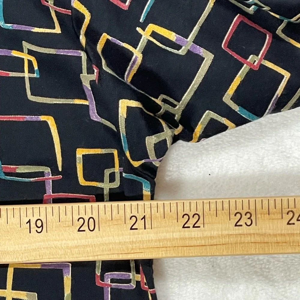 Old Skool Black Polo Shirt with Geometric Design - Picture 7 of 7
